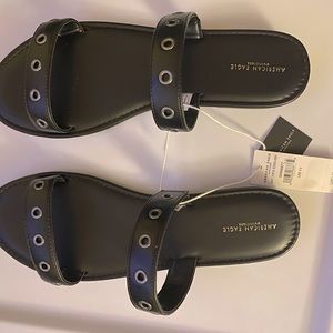 Black Slip on Sandals - American Eagle AEO - size 11 - NWT